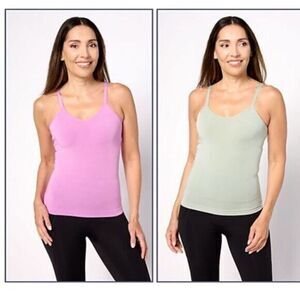 NWT Cuddle Duds Women’s Modal Seamless Comfort Cami Tank Purple/Olive - Size M
